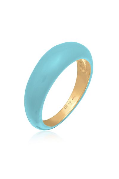 ELLI Staple Ring Emaille Pastell - 925er Silber Ring Banding