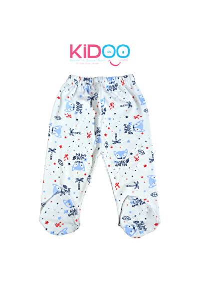 KİDOO BEBE Bebek Alt pijama  ayaklı 100% pamuklu