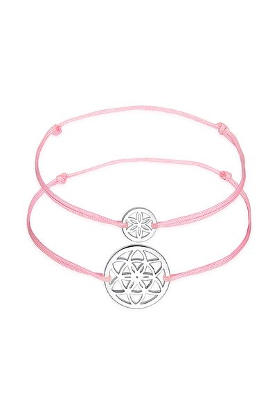 ELLI Brățară Doamnă Motiv De bază Flori ale Vieții Din Argint Sterling 925 Placat cu Aur Rose