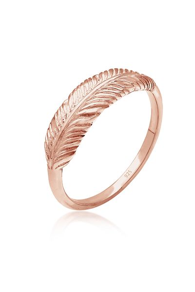 ELLI Ring aus 925er-Sterlingsilber – Federflügel-Boho-Trend