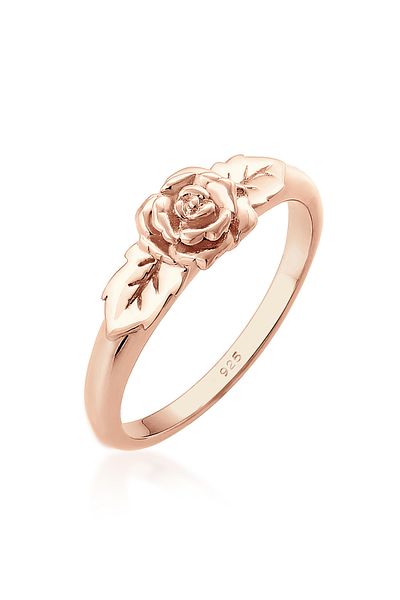 ELLI Vintage-Look, Rosen-Symbol, Blumendruck-Ring – Damen-Stirnband aus 925er Sterlingsilber
