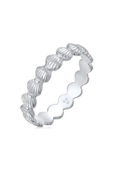 ELLI Ring Damen Band Muscheln Maritim Strand Look Sommer in 925 Sterling Silber