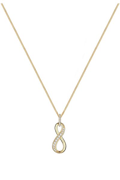 ELLI Necklace Ladies Infinity Pendant Infinite With Zirconia Crystals In 925 Sterling Silver