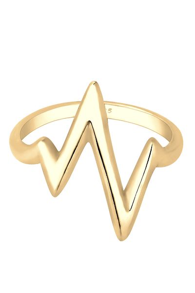 ELLI Ring Ladies Heartbeat Geo Look In 925 Sterling Silver