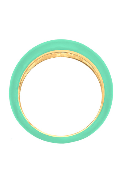 ELLI Dámský prsten Band Stack s oranžovým smaltem ze sterlingového stříbra 925, pozlacený