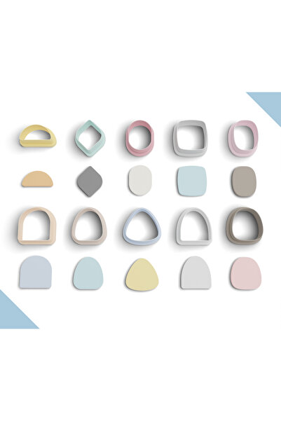 brocutters Yuvarlak basit şekiller polimer kil Kesici Paketi, 10 Model polime...