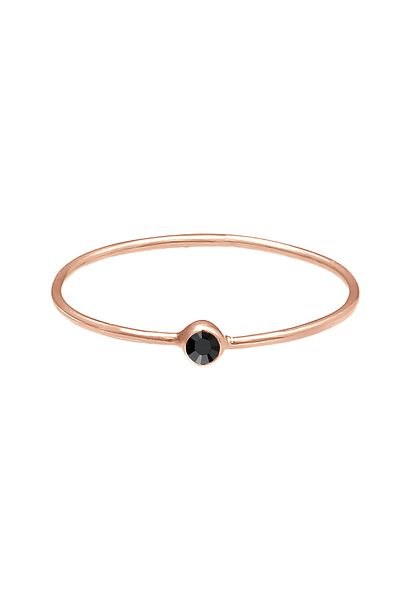 ELLI Damenring – 925er-Sterlingsilber mit minimalem Wasserzeichenkristall