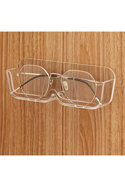 glasses accessory Clear Can Stick on Wall Glasses Hanger - Cabinet Bedroom Bathroom