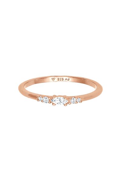 ELLI Eleganter Verlobungsring mit Zirkoniumkristallen für Damen – 925er Sterlingsilber