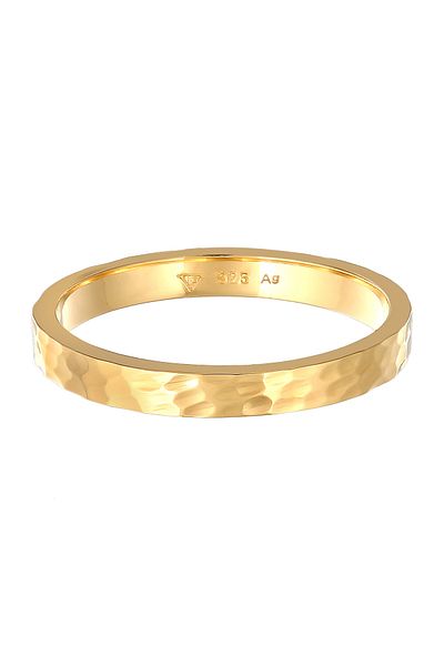 ELLI Ring Ladies Basic Pinky Promise Hammered In 925 Sterling Silver