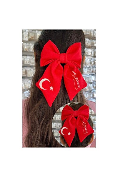 ParlaTakıAksesuar مشبك شريطي أوتوماتيكي مطبوع عليه أتاتورك وعلم