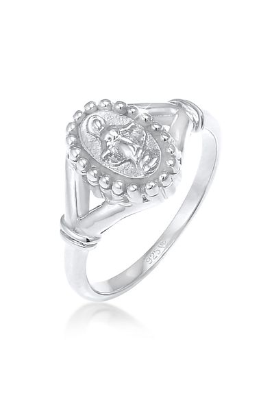 ELLI Dámský prsten Mariánský obrázek Symbol Víra Náboženský trend V 925 Sterling Silver