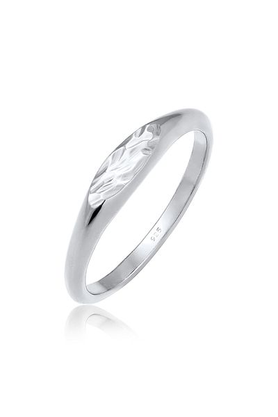 ELLI Prsten Pinky Hammered Minimal ze stříbra 925
