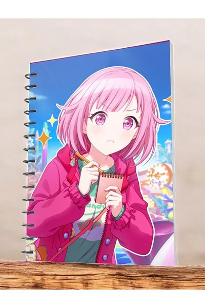nihonwosekai 50 Sheets Hatsune Miku Colorful Pjsekai Project Sekai Anime A5 Boy Spiral Notebook Otori Emu