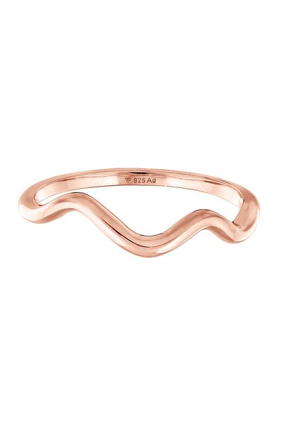 ELLI Minimal Geo Trend Ring aus 925er Sterlingsilber – Lady Waves