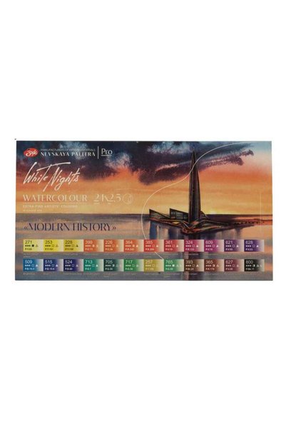 Genel Markalar White Nights Tam Tablet Sulu Boya Seti 24 Renk Modern History