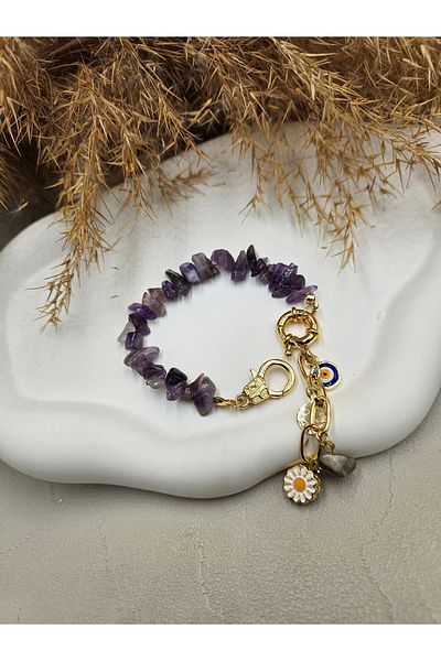 AURA Natural Stone Bracelet (Amethyst / Positive Energy Stone)