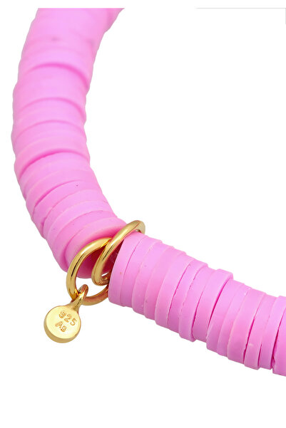 ELLI Brățară de damă cu mărgele colorate și scoică Kauri din argint 925