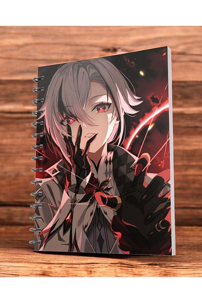 nihonwosekai Arlecchino Genshin A5 Boy Anime Notebook 50 Sheets