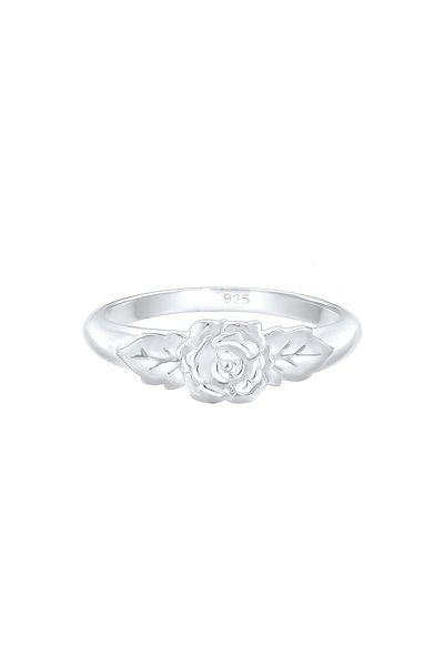 ELLI Inel Damă Bandă Trandafiri Simbol Floral Aspect Vintage În Argint Sterling 925