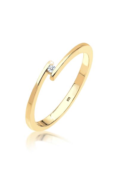 ELLI Ring Diamond 925 Sterling Silver