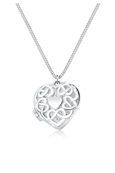 ELLI Halskette Herz Medaillon Verspielt 925 Sterling Silber