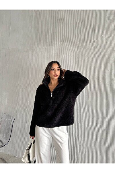 Dia Blanco Yarım Fermuar Nubuk Biyeli Welsoft Peluş