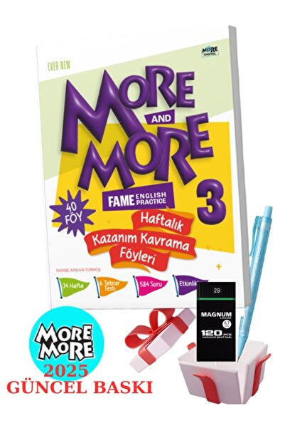Kurmay Yayınları 3. Sınıf More And More Haftalık Kazanım Kavrama Föyleri + Fa...
