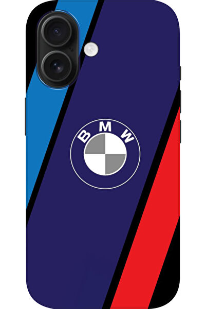 Snacase Apple iPhone 16 Uyumlu HD+ Baskılı BMW Logo Desenli Silikon Kılıf
