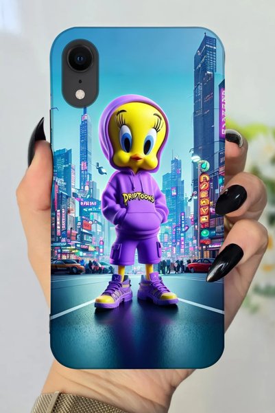 Snacase حافظة سيليكون بنمط تويتي مطبوعة عالية الدقة متوافقة مع هاتف Apple iPh...