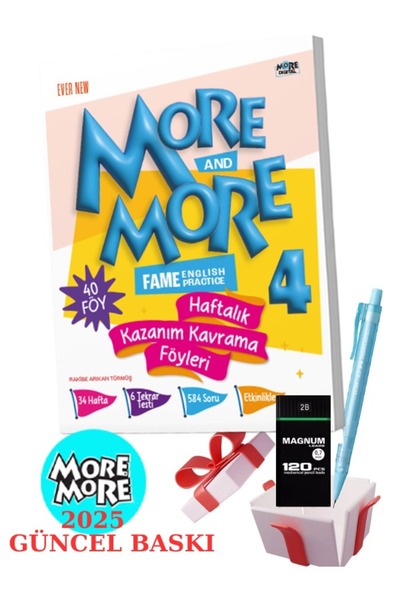 Kurmay Yayınları 4. Sınıf More And More Kazanım Kavrama Föy + Faber Eğitim Seti