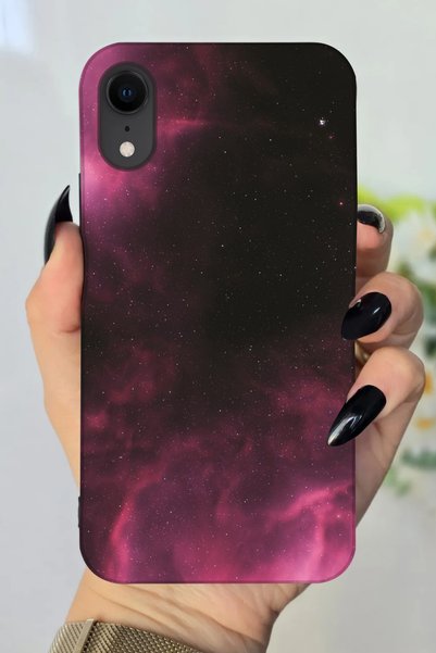 Snacase جراب سيليكون مطبوع عالي الدقة بنمط سحابي متوافق مع هاتف Apple iPhone XR