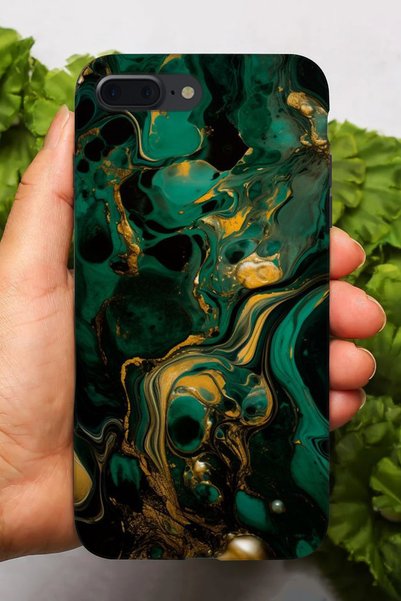 Snacase جراب سيليكون متوافق مع هاتف Apple iPhone 7 Plus مطبوع عليه نمط رخامي ...