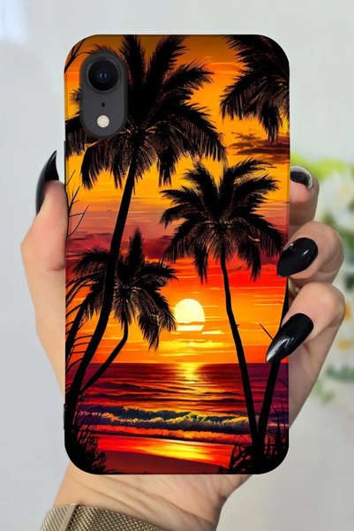 Snacase حافظة سيليكون متوافقة مع هاتف Apple iPhone XR مطبوعة بنمط المناظر الب...