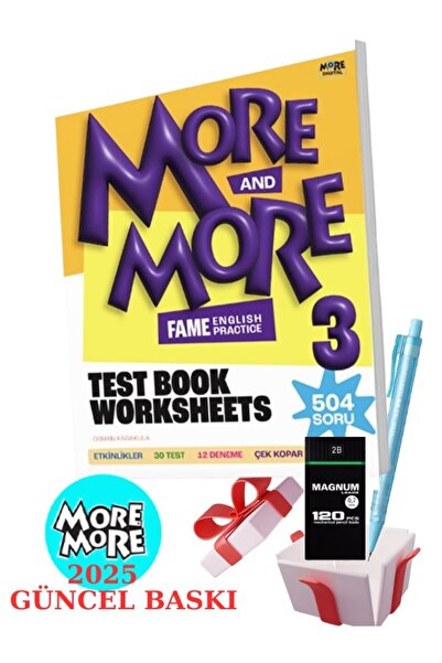 Kurmay Yayınları 3. Sınıf More And More Test Book + Faber Eğitim Seti