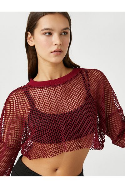 Koton Sport-Sweatshirt mit Mesh-Fensterdetail