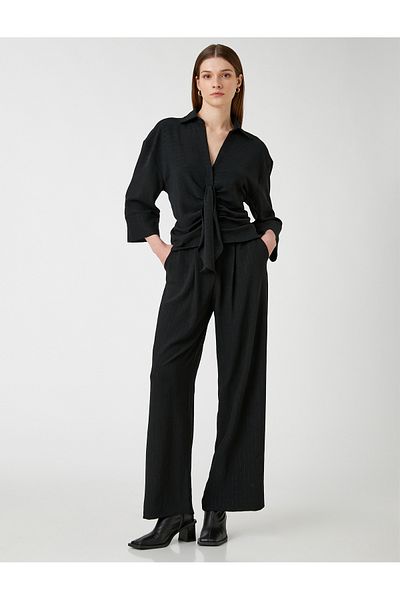 Koton Μπλούζα Kimono Look με Λεπτομέρεια Γραβάτα