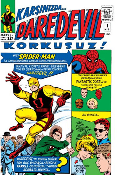 Arka Bahçe Yayıncılık Daredevil Korkusuz  1. Sayı / Stan Lee / Arka Bahçe Yay...