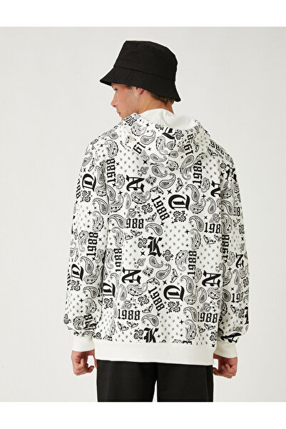 Koton Kapuzen-Sweatshirt mit Paisley-Muster