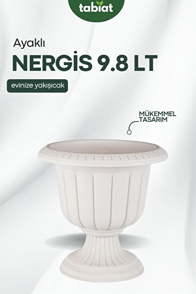 SERİNOVA Büyük Boy Saksı 9.8 Lt - Bina Giriş Saksısı.