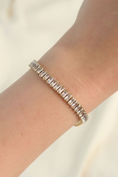 Skygo 316L Steel Special Series Gold Color Waterway Design Bracelet