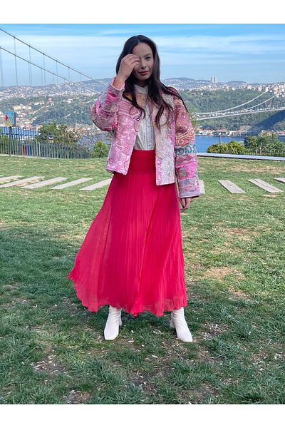 Madame Lucid Colorful Authentic Chiffon Bell Long Boho Skirts