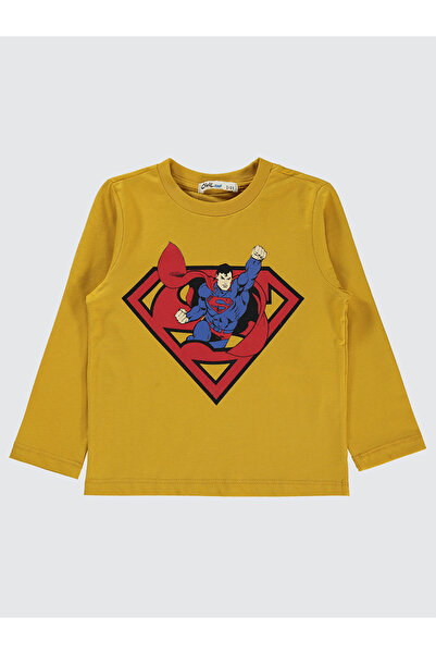 Superman Süperman Erkek Çocuk Sweatshirt 2-5 Yaş  Hardal