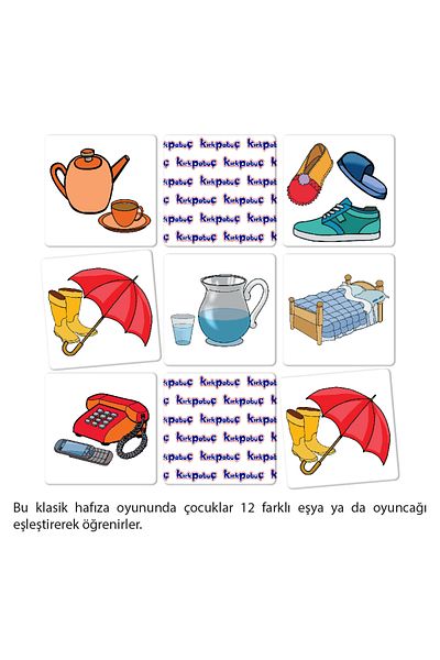 Kırkpabuç Puzzle MEMORY Kırkpabuç Items Box Game - 7206