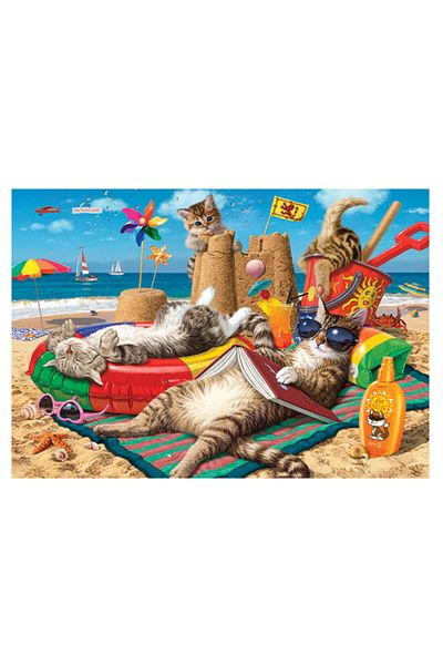 Anatolian Puzzle 260 Piece XL Jigsaw Puzzle - Cats' Beach Enjoyment 3322
