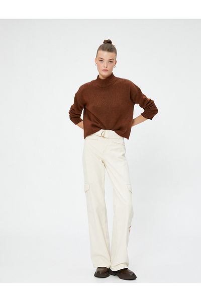 Koton Turtleneck Basic Sweater Knitwear Long Sleeve