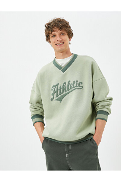 Koton Ανδρικό πράσινο φούτερ