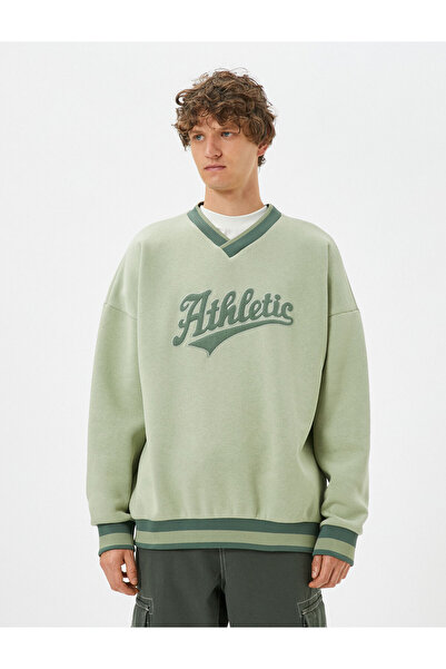 Koton Ανδρικό πράσινο φούτερ