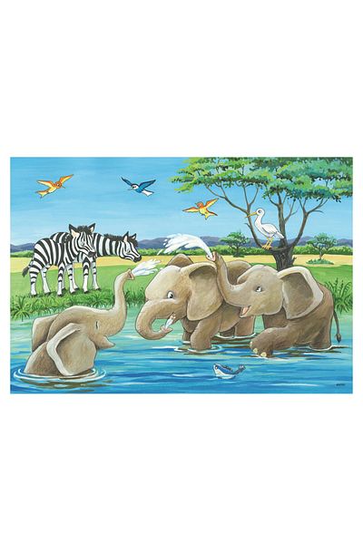 RAVENSBURGER 2X12 Pieces Puzzle Animal Puppies Rpk 050956