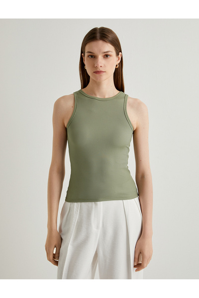 Koton Halter Neck Athlete Ribbed Slim Fit